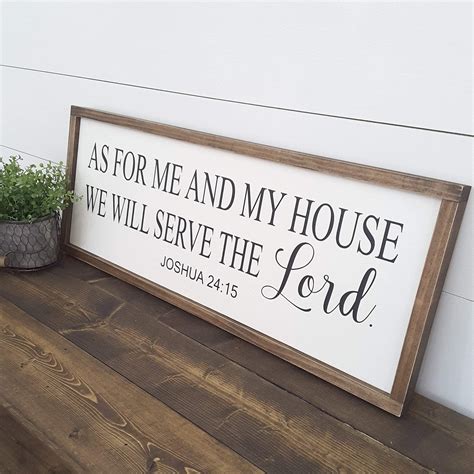 Buy Diuangfoong As For Me And My House We Will Serve The Lord Sign