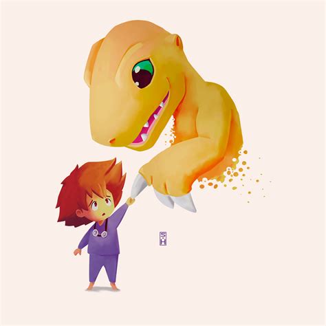 Agumon & Tai, from Digimon, made by me : r/fanart