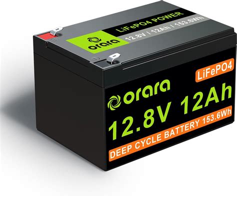 Orara 12v 12ah Lifepo4 Lithium Battery Built In 12a Bms 1536w Output Power 5000