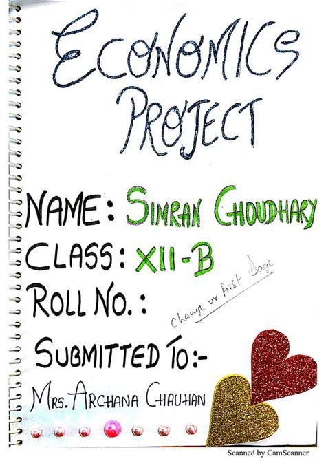 Demonetisation Economics Project Class 12 CBSE PDF