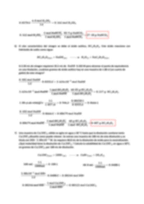 SOLUTION Ejercicios Resueltos Sobre Estequiometria De Soluciones