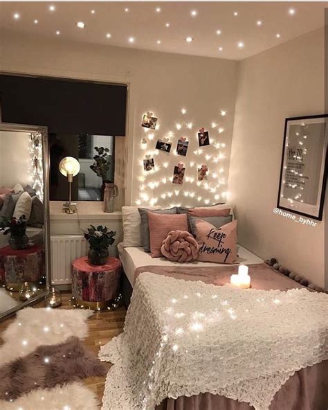 Pin On Cute Ideas Cozy Bedroom Lighting Dorm Room Lights Dream Rooms