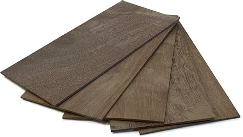 Wodewa Holz Furnier Set 4mm Starkfurnier Sucupira 15x14cm 5er Set