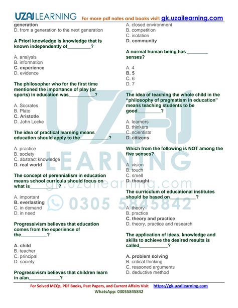 Solution Pedagogy Solved Mcqs Prepared By Uzai Learning Studypool