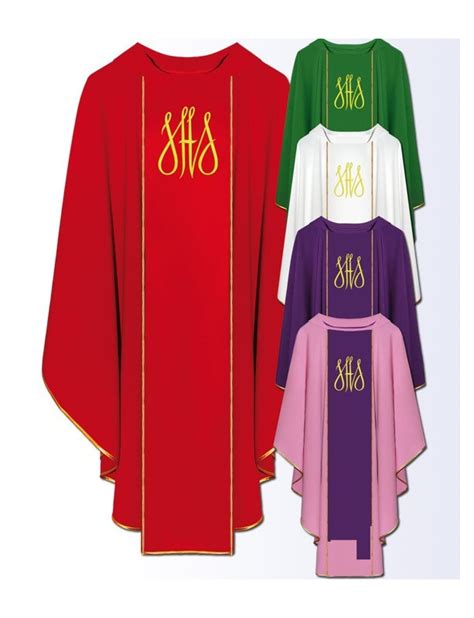 Chasuble With Ihs Embroidered Belt Sewofworld Poland