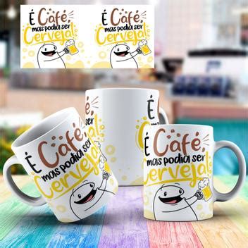 Caneca porcelana engraçada é café mas podia ser cerveja flork meme