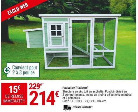 Promo Poulailler Paulette Chez Gamm Vert