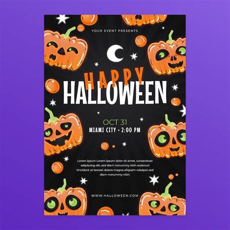 Plantilla De Cartel Vertical De Halloween Vector Gratis