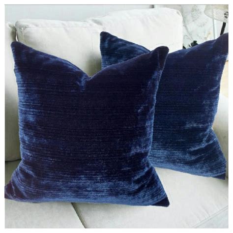 Navy Blue Velvet Pillow Cover Soft Velvet Cushion Royal Blue Etsy