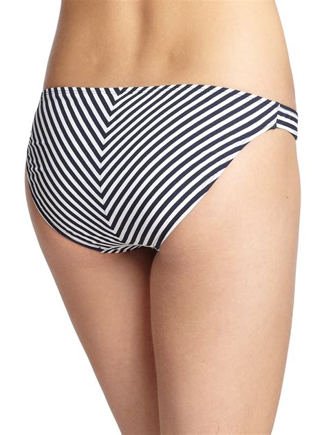 Lyst Tory Burch Classic Stripe Bikini Bottom In Blue