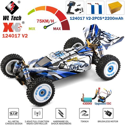 Wltoys V Wd Rc Car Km H Brushless Battery Electric High