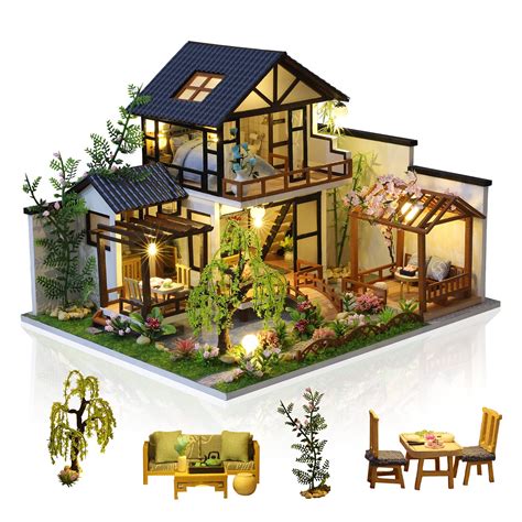 Buy Gudoqi Diy Miniature Dollhouse Kit Tiny House Kit With Music