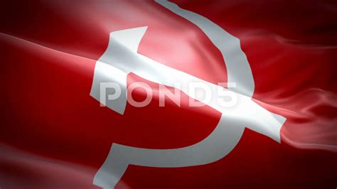 Communist Flag Waving