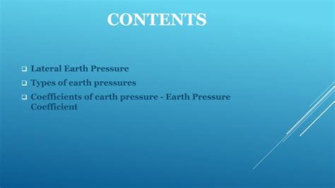 Lateral Earth Pressure And Types Ppt