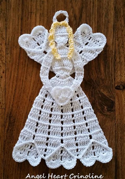 Large Crochet Angel Pattern Newly Completed Crocheted Tree Topper Angel