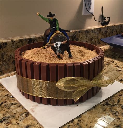 Rodeo Kitkat Cake Cowboy Birthday Cakes Western Birthday Cakes