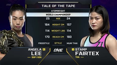 Angela Lee Vs Stamp Fairtex One Championship Full Fight Youtube