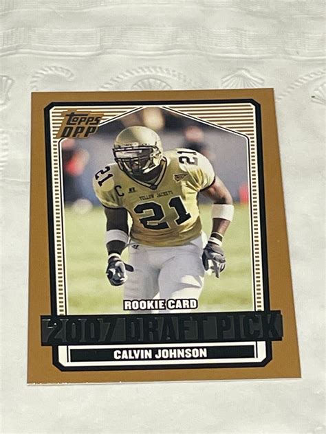 2007 Topps Draft Picks And Prospects DPP 132 Calvin Johnson Detroit