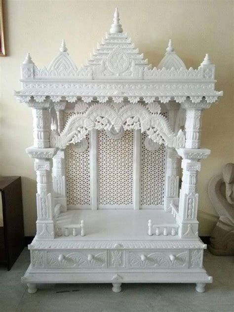 White Marble Jali Temple For Home Size 5 X5 X2 At Rs 175000 In Makrana