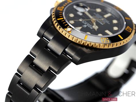 Rolex Submariner Date Ref Ln K Yellow Gold Stainless Steel Dlc