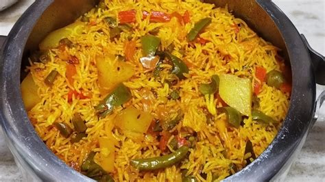 Khusbudar Aloo Pulao Sabji Wala Ek Ek Dana Khila Khila Pressure Cooker