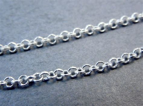 Rolo Chain Finished Necklace Sterling Silver 925 Rolo Chain Etsy