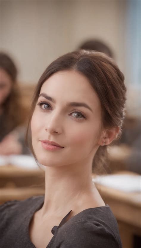 A Close Up Of A Woman In A Classroom With Other People Seaart Ai