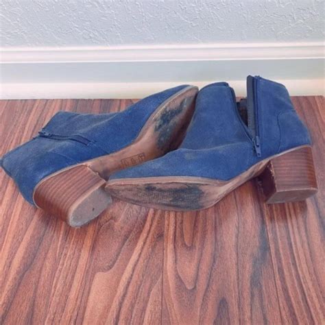 Aldo Blue Suede Shoes Booties Ankle Chelsea Depop