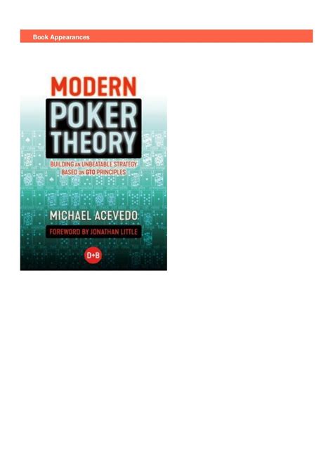 *Read_pdf* Modern Poker Theory: Building an Unbeatable Strategy Based on GTO Principles (Full_Page)