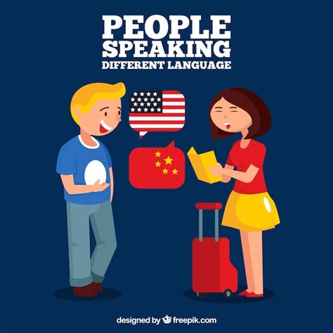 Free Vector People Speaking Different Languages With Flat Design