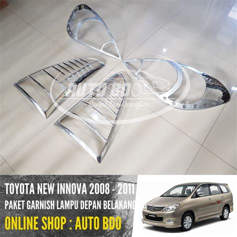 Jual Paket Garnish Lampu Depan Belakang Innova 2008 2011 Chrome