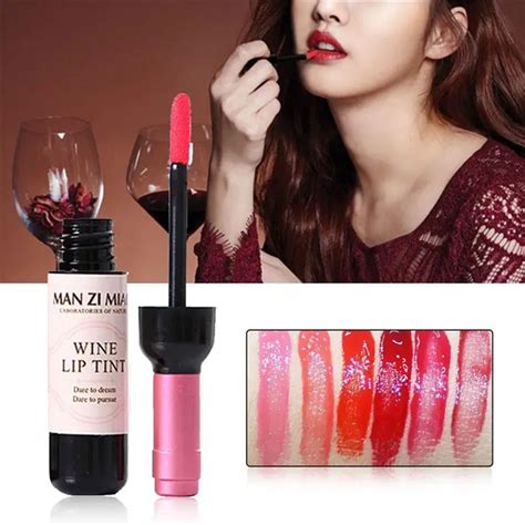 Bearpaw New Korean Makeup Lip Gloss Wine Lip Tint Waterproof Glitter Lip Gloss Easy To Wear Sex