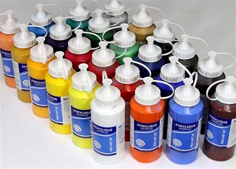 Magi Lot De Tubes Peinture Acrylique Ml Litre Amazon Fr