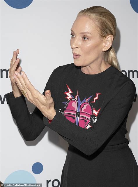 Uma Thurman Puts Looks Stylish In A 1360 Prada Midi Dress Daily