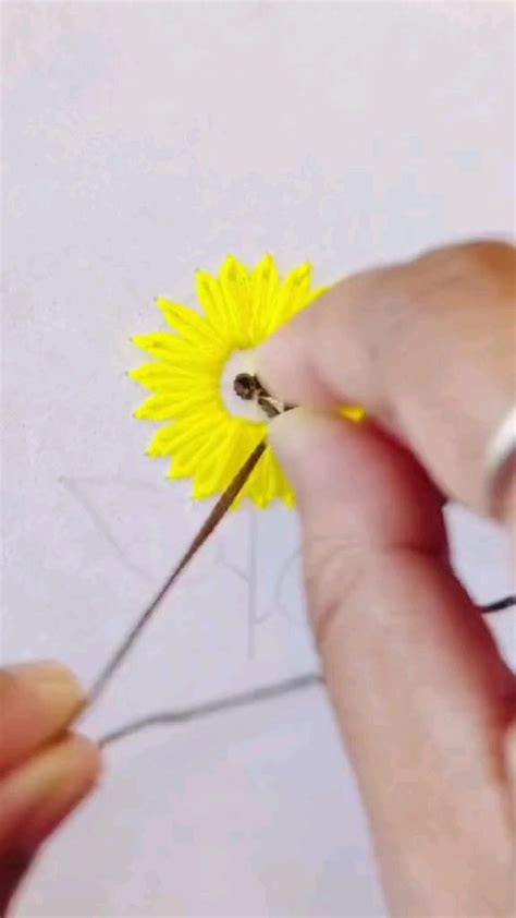 Sunflower Hand Embroidery Basic Hand Embroidery Stitches Diy