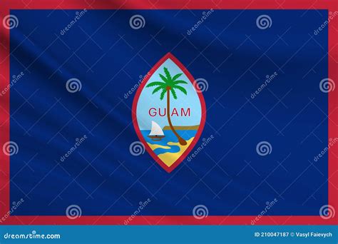 Bandera De Guam Textura De Tela De La Bandera De Guam Stock De