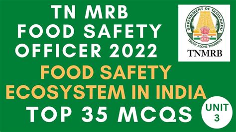 FOOD SAFETY ECOSYSTEM IN INDIA TN MRB FSO 2022 UNIT 3 FSSAI