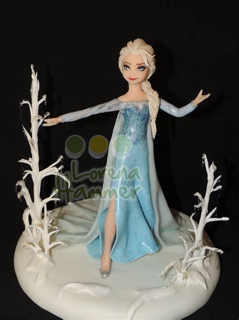 Elsa Frozen Adorno Porcelana Fria Lorena Hammer Olaf Frozen Cake