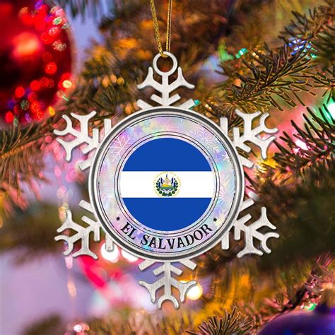 Amazon.com: CowkissSign Flag Ornament for Christmas El Salvador