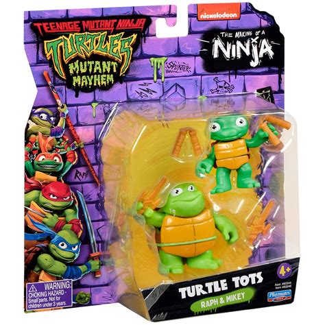 Teenage Mutant Ninja Turtles Mutant Mayhem Turtle Tots Raph And Mikey Figures