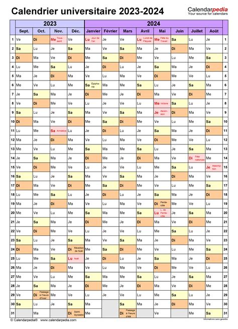 Calendrier Universitaire Icp Image To U