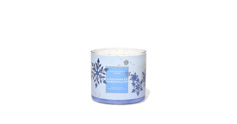 Gingerbread Marshmallow Three Wick Candle Bath And Body Works Holiday