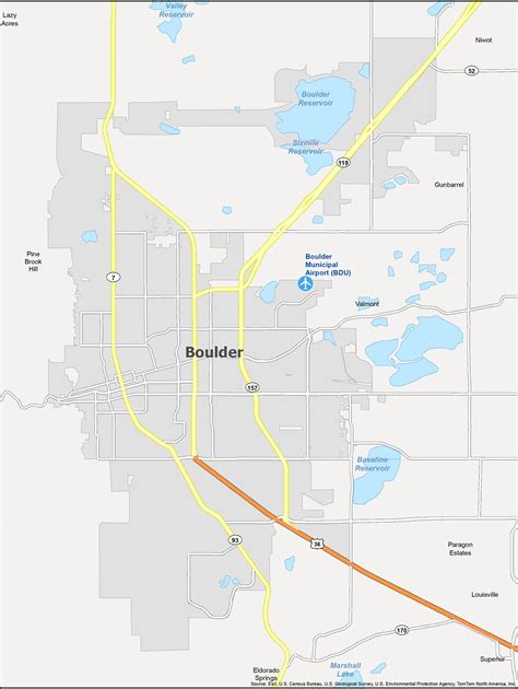 Boulder Area Map