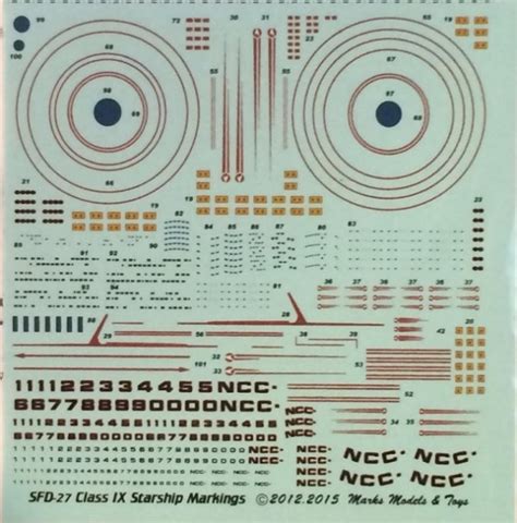 Class IX Starship decals 1:3788 scale from Starfighter Decal