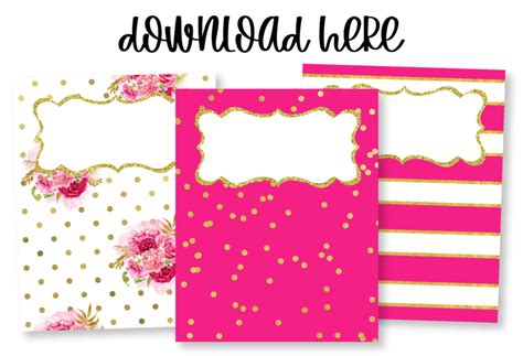 Binder Dividers Printable