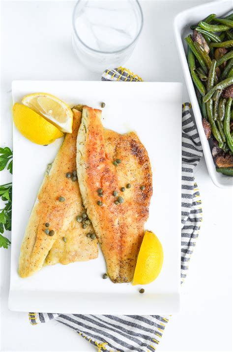 Sea Bass with Lemon Butter Caper Sauce - My Modern Cookery