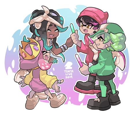 Callie Marie Marina And Pearl Splatoon And 1 More Drawn By