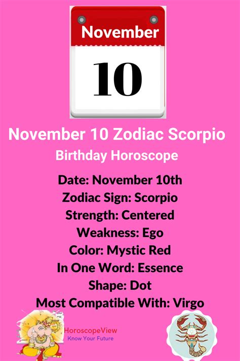 November 10 scorpio zodiac sign and characteristics – Artofit