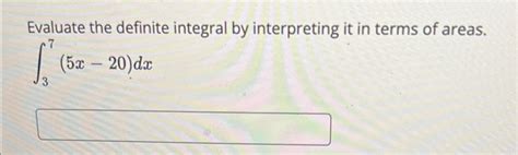 Solved Evaluate The Definite Integral By Interpreting It In