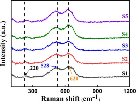 Raman Spectra Of S1 S2 S3 S4 And S5 Samples Download Scientific